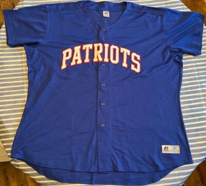Russell Athletic Patriots königsblau Baseball Trikot 3XL EUC - Bild 1 von 6