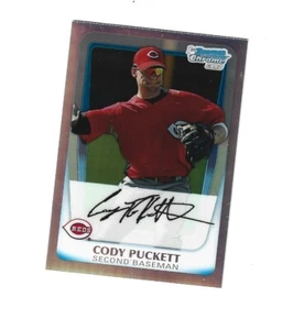 Bowman Chrome Prospects 2011 refractores #BCP64 Cody Puckett/799 rojos - Imagen 1 de 2