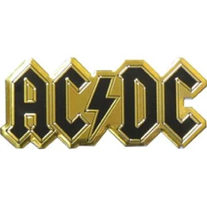 LOGO AC/DC - PEGATINA METÁLICA 3,5 x 1,5 - TOTALMENTE NUEVA - CALCOMANÍA COCHE 7619 - Imagen 1 de 1