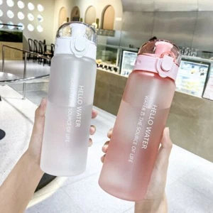 Portable Plastic Drinking Bottle Leakproof Sports Water Bottle Drinking Cup - Picture 1 of 16