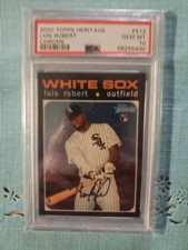 2020 Topps Heritage Luis Robert Chrome Rookie RC PSA 10 882/999 Pop 25