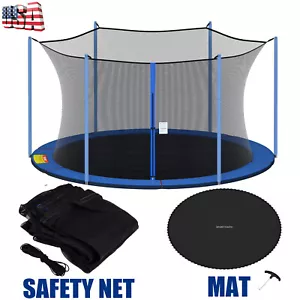 12 13 14 15FT Trampoline Safety Enclosure Net Jumping Mat Sheet Replacement Part - Picture 1 of 26