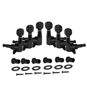 Guitar String Tuning Pegs Machine Head Knobs for Electric Acoustic 3L3R Black - Picture 1 of 7