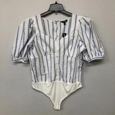 Новый с Ярлыками Express женщин короткий рукав боди верхняя рубашка размер XL X-большой M026-1 - Изображение 1 из 4