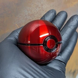 SSCO PB CANDY RED BLK 550 GRAMS WEIGHTED SHIFT KNOB SHIFTER SPHERE FITS POKEBALL - Picture 1 of 7