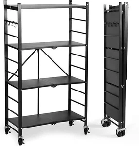 4-Tier Versatile Expandable Shelf Storage Solution - Strong & Stylish Carbon - Picture 1 of 7