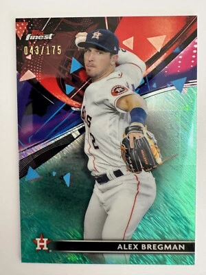 2021 Topps Finest - Aqua Shimmer Refractors #83 Alex Bregman 43/175 - Image 1 of 2