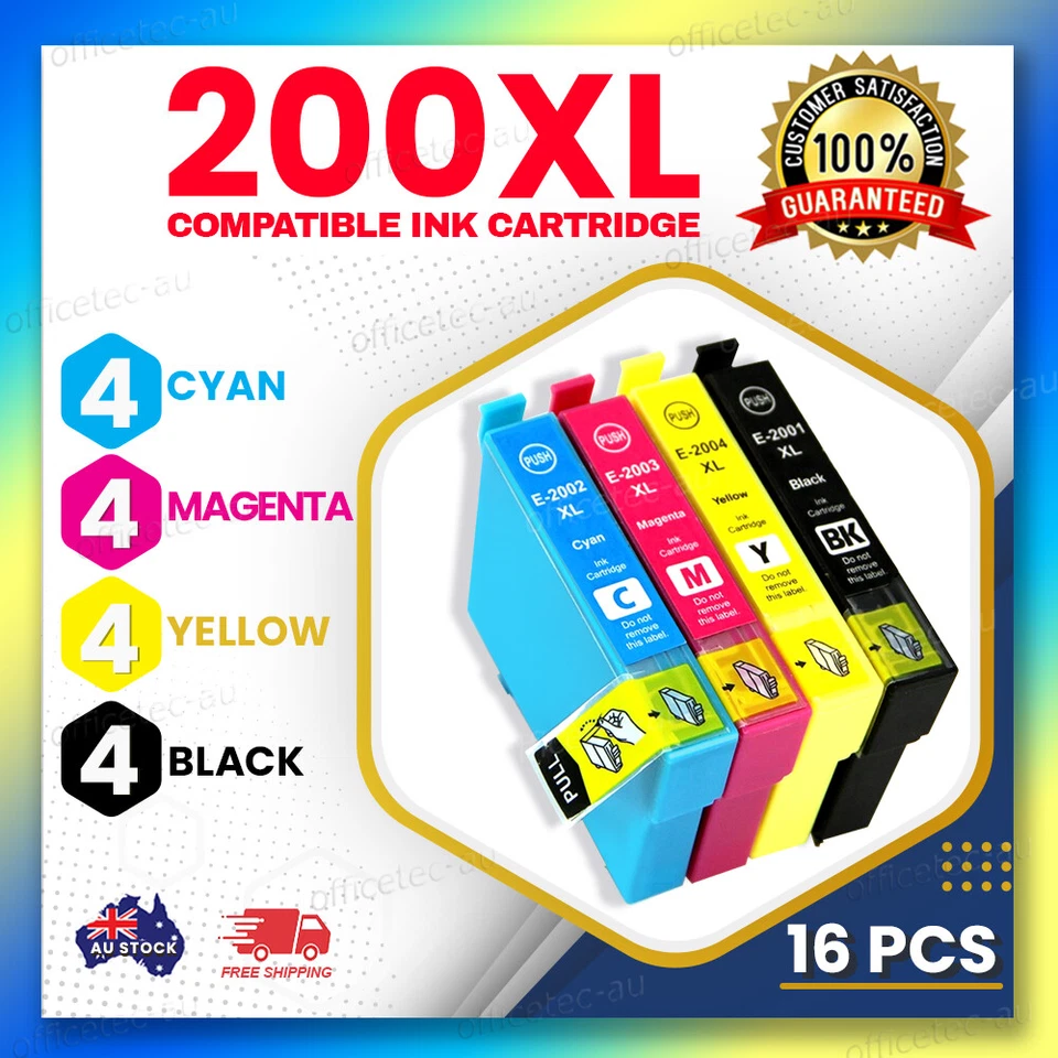 16x Non-OEM Ink for Epson 200XL XP100 XP200 XP300 XP310 XP314 XP400 XP410 - image 1 of 1