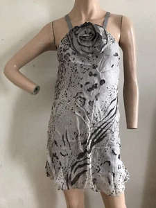 KATE MOSS TOPSHOP ZEBRA LEOPARD FLOWER ROSE SILK MINI DRESS UK 8 EU 36 S BNWT - Picture 1 of 12
