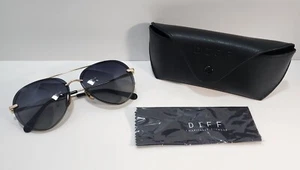 DIFF Aviator Sunglasses ~ Gold With Polarized Gray Lenses - Picture 1 of 7