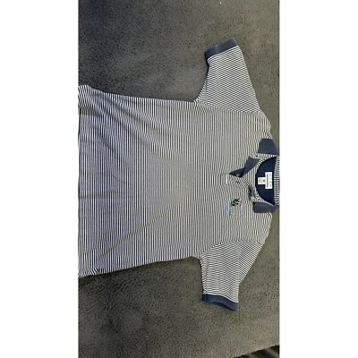 Gear For Sports AB Turkey Polo Shirt Men's M Blue & White Stripes 100% Cotton - Image 1 of 4