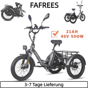 Fafrees F20 Mate E-Bike 3 Rädern E-Fahrrad 50OW Tricycle Falten Elektro Dreirad - Bild 1 von 14