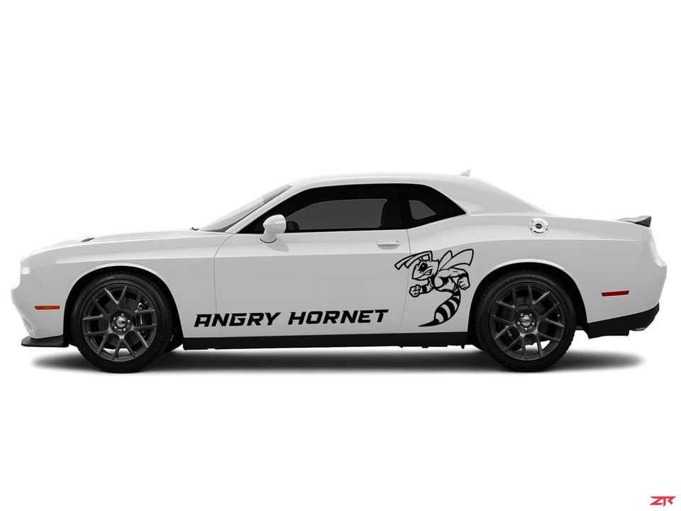 Calcomanías laterales de carrocería Angry Hornet - Se adapta a Dodge Challenger sxt rt gt srt scatpack Foto 1 de 1