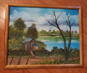 Bob Ross Style Roadside Barn Painting Book 11 Episode 12 Vintage Hand Painted - Picture 1 of 6