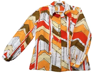 Vtg Lmtd Edition SHIP & SHORE Womens 70's Button Up Blouse Office Secretary 36 - Picture 1 of 12
