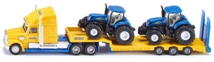 SIKU - LKW 6x4 con portamacchine a 3 assi e 2 NEW HOLLAND T7070 Ech:1/87 - 1/... - Foto 1 di 2