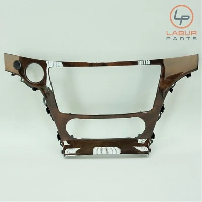 R231 13-20 Mercedes classe SL console central frontal moldura de rádio acabamento em madeira D040 - Imagem 1 de 4