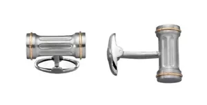 DOLAN BULLOCK olympu ss & 18k cufflink ncl013400 USA MADE SAVE BIG $200 msrp - Picture 1 of 1