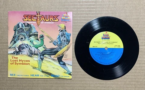 Vintage 1985 Coleco Sectaurs The Lost Hyves of Symbion Story Book & Record Set Cover