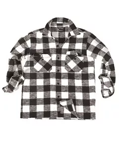 Camicia boscaiolo nero/bianco, campeggio, outdoor, militare -NUOVA- - Foto 1 di 1