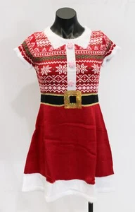 33 Degrees Girl's Short Sleeve Elf Dress AC2 Red/White Size XL (14-16) NWT - Picture 1 of 4