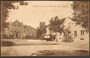 71 GERGY CARTE POSTALE POLICE JUDICIAIRE 36 QUAI DES ORFEVRES PARIS 1928 - Picture 1 of 2
