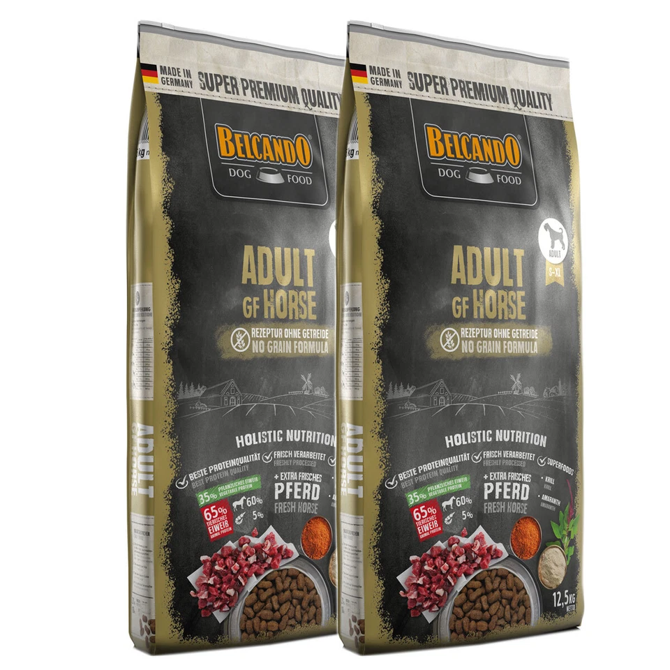2 x 12,5 kg Belcando Adult GF Horse / Pferd Trockenfutter Hundefutter Sparpaket - Bild 1 von 1