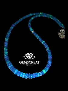 16" Natural Ethiopia Opal Wello Fire Opal Gemstone Bead Necklace Jewelry B38 - Picture 1 of 5