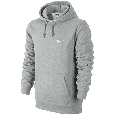 NWT  Nike Sportswear Club Fleece Pullover Hoodie, Dk Grey Heather/White Medium - Image 1 of 2