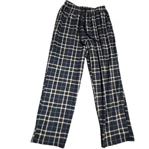 Pantalones para dormir Stafford unisex medianos azules a cuadros cintura elástica ajuste regular - Imagen 1 de 6