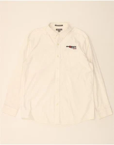 EDDIE BAUER Mens Wrinkle Free Classic Fit Shirt Large White Cotton CF01 - Picture 1 of 3