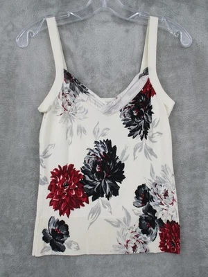 复古白宫黑市毛衣小号花卉丝绸装饰 90 年代奇思索斯 — 第 1/4 张图片