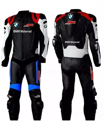 BMW S1000RR 1 y 2 Piezas Moto Carreras Cuero de Vaca Motocicleta Motociclista Cuero Traje Foto 1 de 4