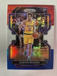 2021-22 Panini Prizm Austin Reaves Red White Blue Prizm RC #165 LA LAKERS - Picture 1 of 2