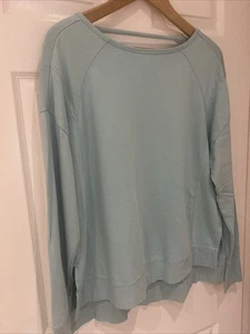 Sweaty Betty Algarve Green After Class Low Back Sweatshirt Size Medium White - Picture 1 of 4