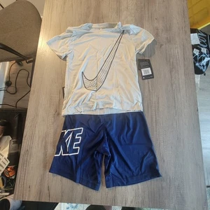 Jungen Nike 2-teiliges Shorts Set Jugend Größe 7 Neu mit Etikett Dri-Fit Shorts Aktivkleidung - Bild 1 von 3
