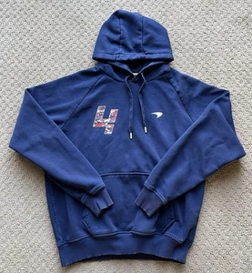 McLaren Stichd Lando Norris Digital Camo #4 Navy Blue Hoodie Sweatshirt Mens XL - Picture 1 of 5