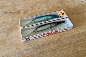 TWO Vintage Bill Norman “2JD” Jointed Holo Deep Minnows in Box-Assorted Colors - Picture 1 of 3