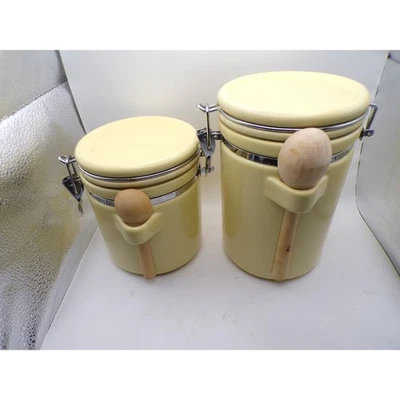 Juego de botes vintage Zero Japan con cucharas frascos de almacenamiento bolsa de té hermética azúcar Foto 1 de 3