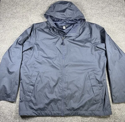 REI Co-Op Men's Groundbreaker Black Zip Up Hooded Rain Zipper Jacket 2XL - Image 1 of 4