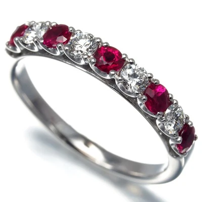 Auth TASAKI Ring Ruby Diamond 0.28ct US6-6.25 18K 750 White Gold  - Image 1 of 4
