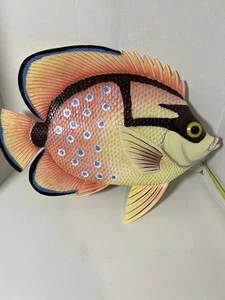 decoración pared peces metal pintado vintage - Imagen 1 de 5