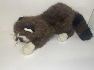 Russ Berrie Rolly Raccoon Plush Stuffed Animal Beanbag Soft Lying Flat - Picture 1 of 7