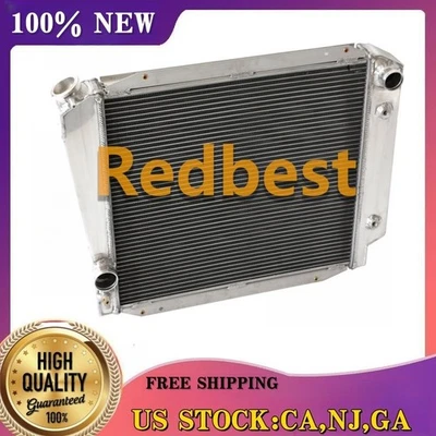 Radiador de 3 filas para Ford Bronco Wagon Roadster 1966-1977 3,3 L L L6 5,0 L 302 CU V8 gasolina Foto 1 de 4