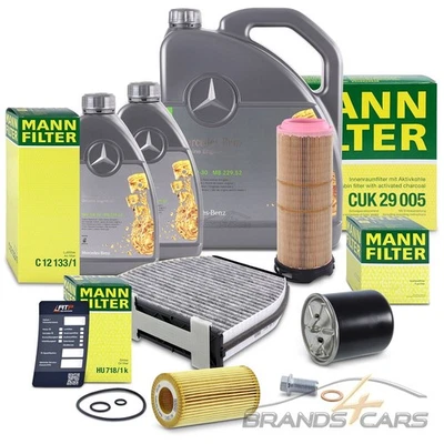 BESTPRICE, MANN-FILTER MANN INSPEKTIONSPAKET + 7l 5W-30 FÜR MERCEDES C-KLASSE W204 S204 200 220 CDI 07-