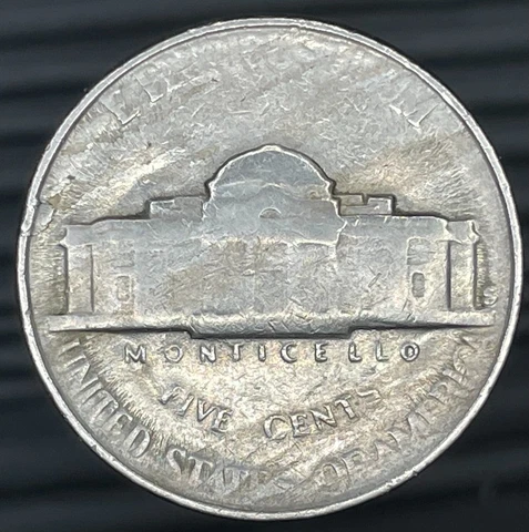 1953~S 5 CENT Massive Die Failure + Struck Through RPM~001 S/S Cover