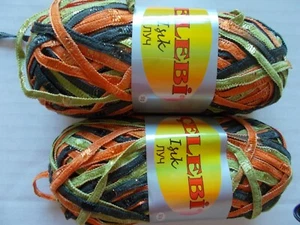 Celebi Isik sparkly ribbon yarn, Carnival, lot of 2 - Picture 1 of 2