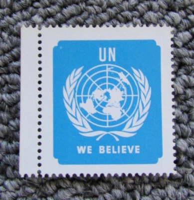UNITED NATIONS UN WE BELIEVE 1958 LARGE VERSION MNH CINDERELLA - Image 1 of 2