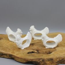 Shafford Design Vintage Hen Shaped Napkin Rings 1950s in Box - Set of Four -