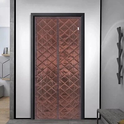 Se adapta a puerta tamaño 32 * 80" puerta mantener frío/calor fuera apertura central puerta cortina Foto 1 de 4